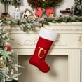 thumbnail image 1 of Luxury Velvet Christmas Stockings with Embroidered Alphabet Letters - Personalized Holiday Decor, Durable Festive Hanging Stockings for Fireplace, Unique Gift Idea for Family & Friends, 1 of 4