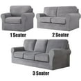 thumbnail image 1 of Luxury Velvet Couch Cover 3 Piece Stretch Sofa Covers for 1 Cushion Couch Thick Soft Spandex Sofa Slipcover Living Room Anti Slip Dogs Pet Furnitre Protector, Light Gray, Armchair Cover, 1 of 8