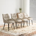 thumbnail image 1 of Luxury Velvet Dining Chair Set of 4, Modern Minimalist Design with High-Resilience Cushion & Durable Metal Frame - Versatile for Home or Restaurant Use, Easy Assembly, 1 of 7
