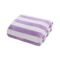 thumbnail image 1 of Luxury Velvet Dry Bath Towel with Striped Design, Highly Absorbent, Thickened and Durable, Perfect for Home, Gym, and Beach Use, 1 of 5