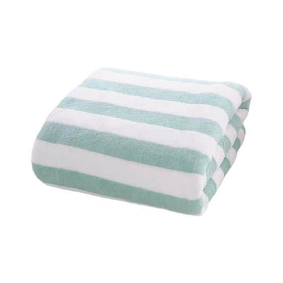 Luxury Velvet Dry Bath Towel with Striped Design, Highly Absorbent, Thickened and Durable, Perfect for Home, Gym, and Beach Use