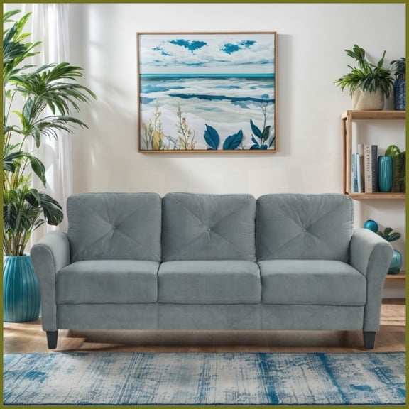 Luxury Velvet Modular Sectional Sofa - 1+2+3 Seats, Easy-Clean, for Small Living Room/Bedroom