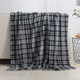 thumbnail image 1 of Luxury Velvet Super Soft Christmas Prints Fleece Blanket-Holiday Theme Home Décor Fuzzy Warm and Cozy Throws for Winter Bedding, Couch and Gift, 50 x 60 inch, Gray Plaid Throw, 1 of 6