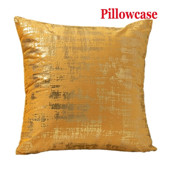 Luxury Velvet Throw Pillow Set - Modern Gold Cushions for Sofa & Bed, Plush Decorative Accent Pillows for Living Room & Bedroom Decor