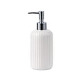 thumbnail image 1 of Luxury Vertical Stripe Glass Dispenser, Hotel Style Soap and Lotion Bottle, Elegant Bathroom Organizer for Shampoo and Body Wash, Sophisticated Home Decor Gift, 1 of 6