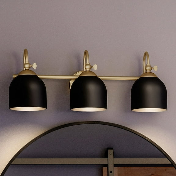 Luxury Vinatge Bath Light, 9H x 24W, with Farmhouse Style, Olde Brass, UHP4316 by Urban Ambiance