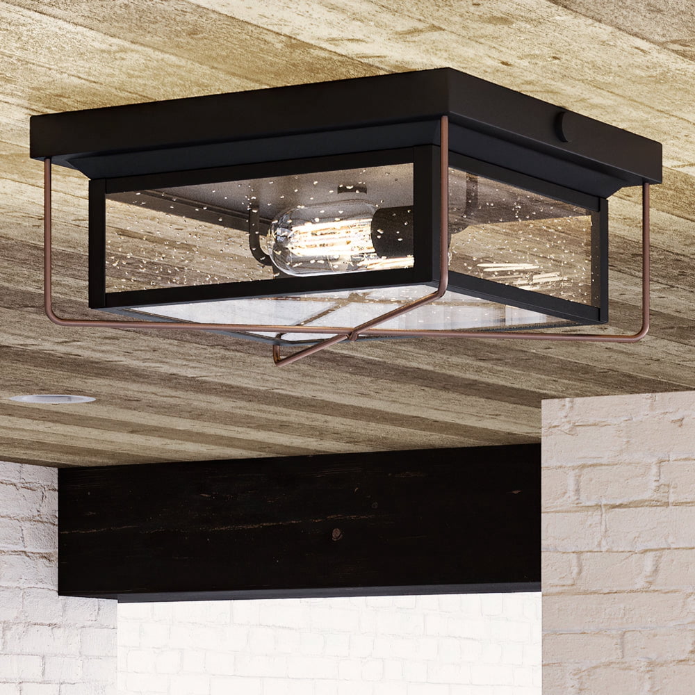 Luxury Vintage Ceiling Light, 5.5H x 11.5W, with Old World Style, Olde Bronze, UHP1330 by Urban Ambiance