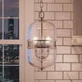 thumbnail image 1 of Luxury Vintage Indoor Chandelier, 18.25''H x 9''W, with Bohemian Style Elements, Art Deco Design, Polished Chrome Finish and Glass, UHP2840, 1 of 7