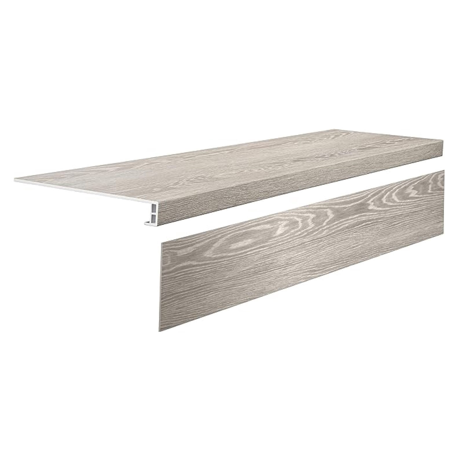 Luxury Vinyl Stair Tread and Riser Combo | Glue Down Wood-Look Stair ...