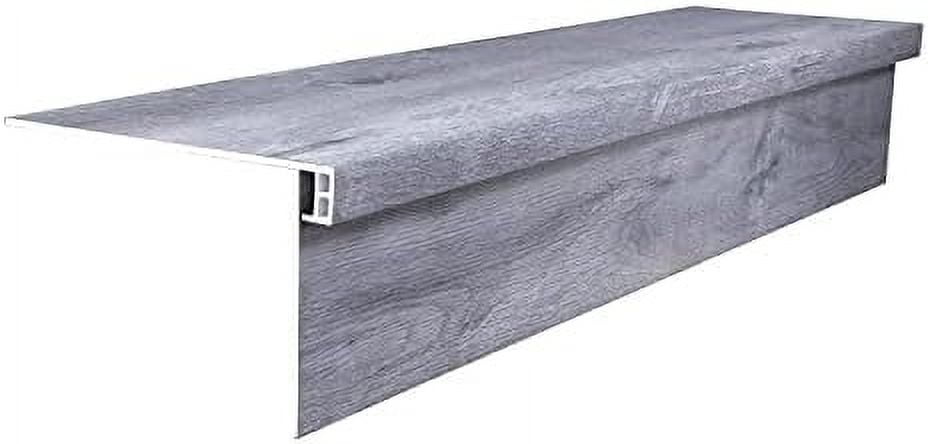 Luxury Vinyl Stair Tread and Riser Combo | Glue Down Wood-Look Stair ...