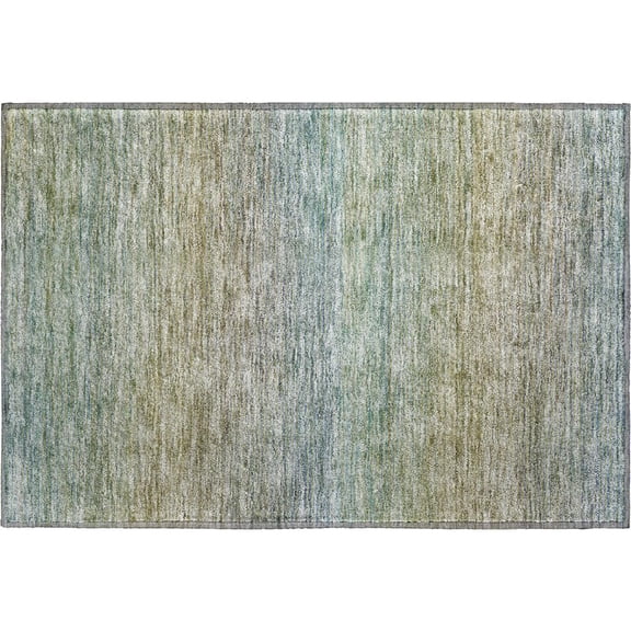 Luxury Washable Trevi TV11 Blue 1'8" x 2'6" Rug