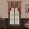 thumbnail image 1 of Luxury Waterfall Valances for Living Room, Elegant Jacquard Thick Swag Curtains Valance with Tassels for Bedroom Windows Party Banquet Christmas Decorations (Burgundy, W39 Inch, 1 Panel), 1 of 10
