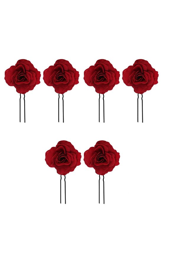 Luxury Wedding Hair Accessory Fabric Rose Clip For Bride Friend Doings