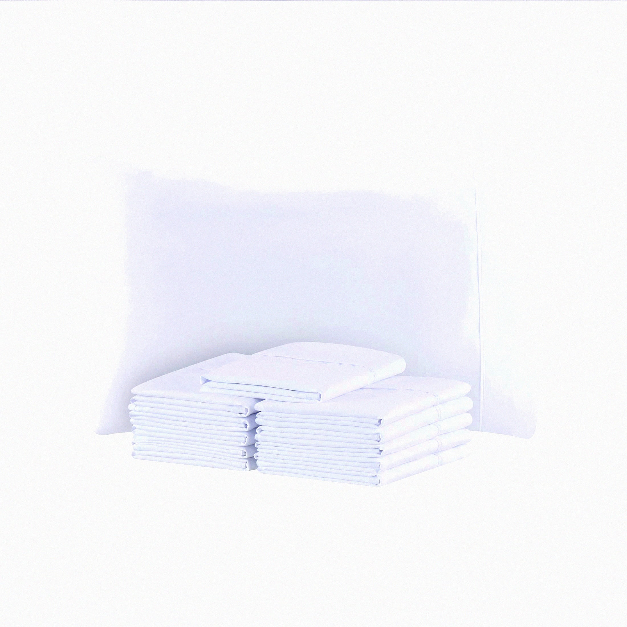 White Hypoallergenic Microfiber Queen Pillowcases - Pack of 12