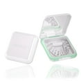 thumbnail image 1 of Luxury White Retainer Case with Mirror Orthodontic Aligner Case Dental Mouth Guard Case, 1 of 8
