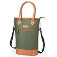 thumbnail image 1 of Luxury Wine Carrier Tote Insulated Cooler Bag for 2 Bottle Wine Carrying Case, 1 of 7