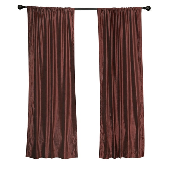 Luxury Wine Velvet Rod PocketCurtain with matching tieback-60Wx108L-Piece