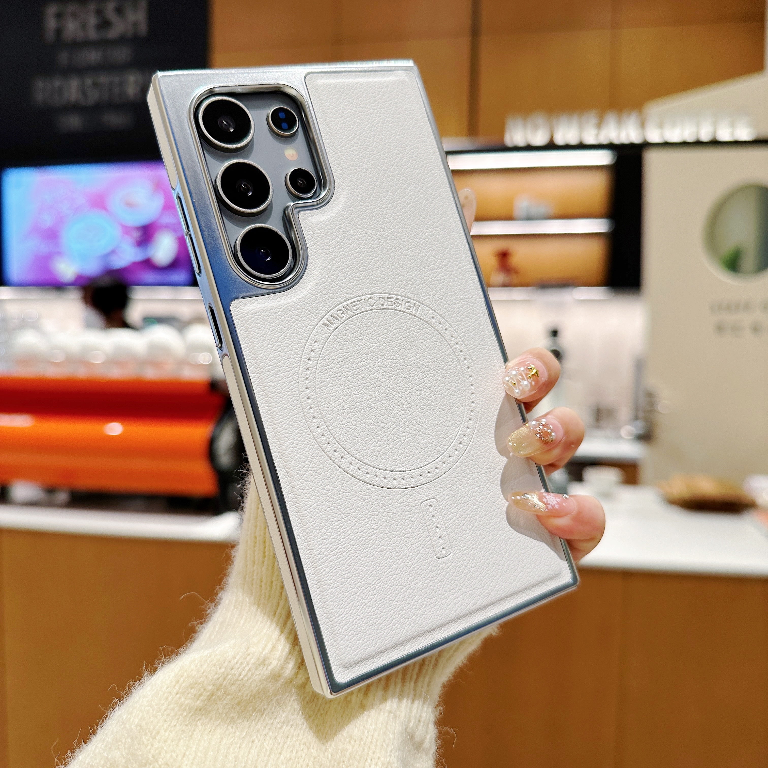 Honor Magic V3 Hülle Case For Magic V3 Case Magnetic Ring Bracket Hinge Plating Frame Wireless Charging,Leather Bumper Case Slim Cover For (3 Funda Honor Magic V3