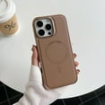 thumbnail image 1 of Luxury Wireless Charging Magnetic PU Leather Slim Fit Phone Case for iPhone 15 Pro Max, Compatible with Magsafe Shockproof Plating Frame Lightweight Anti-Fall Cover for iPhone 15 Pro Max, Desertgold, 1 of 11