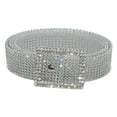 thumbnail image 1 of Luxury Women Full Rhinestone Inlaid Round Heart Oval Buckle Belt Jeans Waistband, 1 of 7