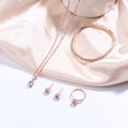 thumbnail image 1 of Luxury Women Ring Necklace Earrings Rhinestone Bracelet Female Casual Ladies Jewelry Set, 1 of 10