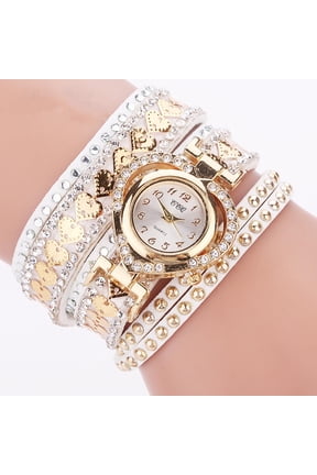 Women Watch Bling Bling Fashion Jewelry Crystal Diamond Rhinestone Ladies Watches Steel Band Round Dial Analog Clock Classic Quartz Female Charm Bracelet Dress Wristwatches