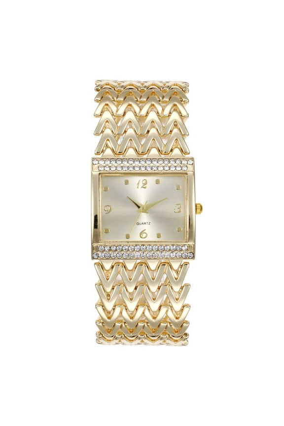 Luxury Women's Square Bracelet Watch Fashion Diamond Quartz Wristwatch Stainless Steel Rhinestone Accents Bangle Clock Female Jewelry for Daily Wear Office Gifts Formal Occasions Accessories