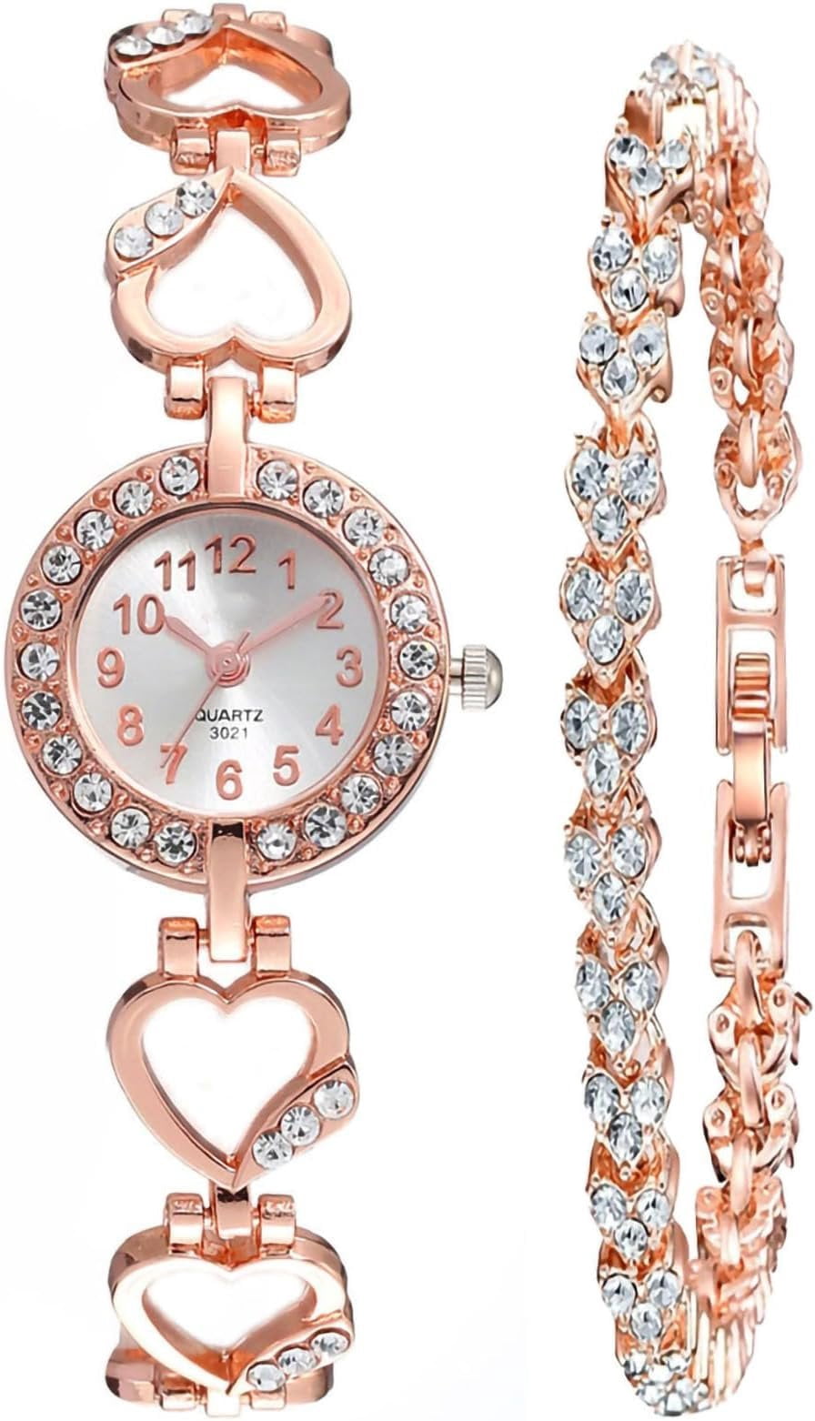 Luxury Womens Bracelet Watch - Stylish Hollow Stainless 