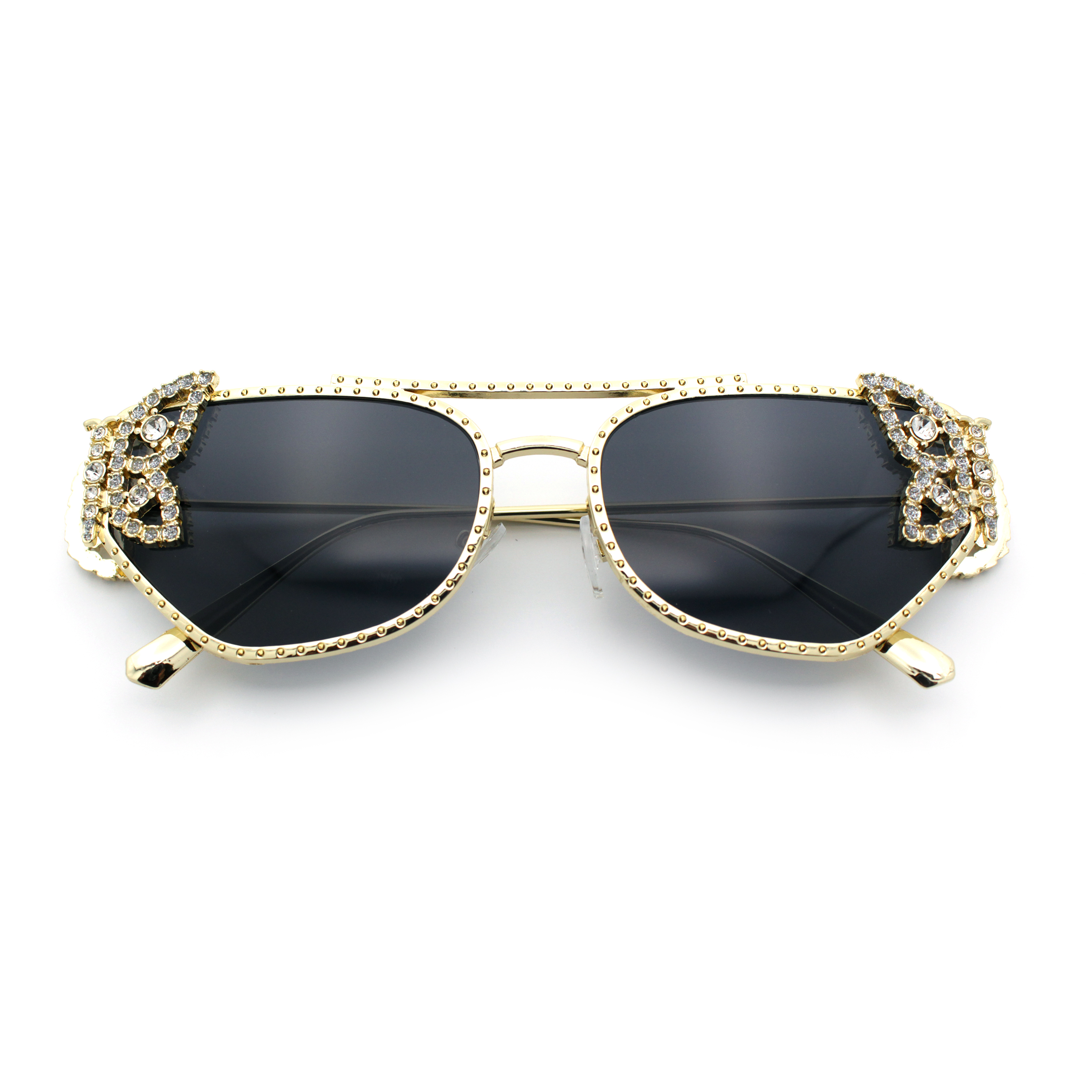 Luxury Womens Heavy Rhinestone Iced Out Cat Eye Metal  display picture 2