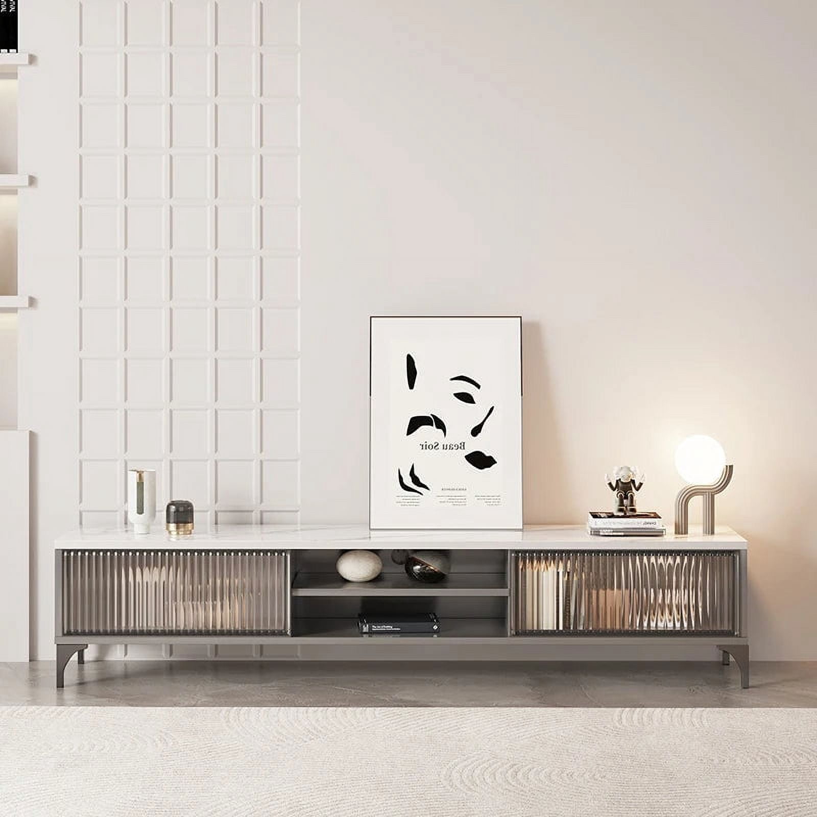 Luxury Wood Tv Stand Mid Century Storage Sideboard Salon Tv