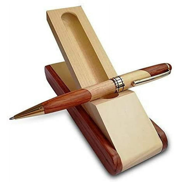 3 Pcs Wooden Pens Set with Pen Gift Case/Best Writing Fountain Pen, Fancy  Ballpo