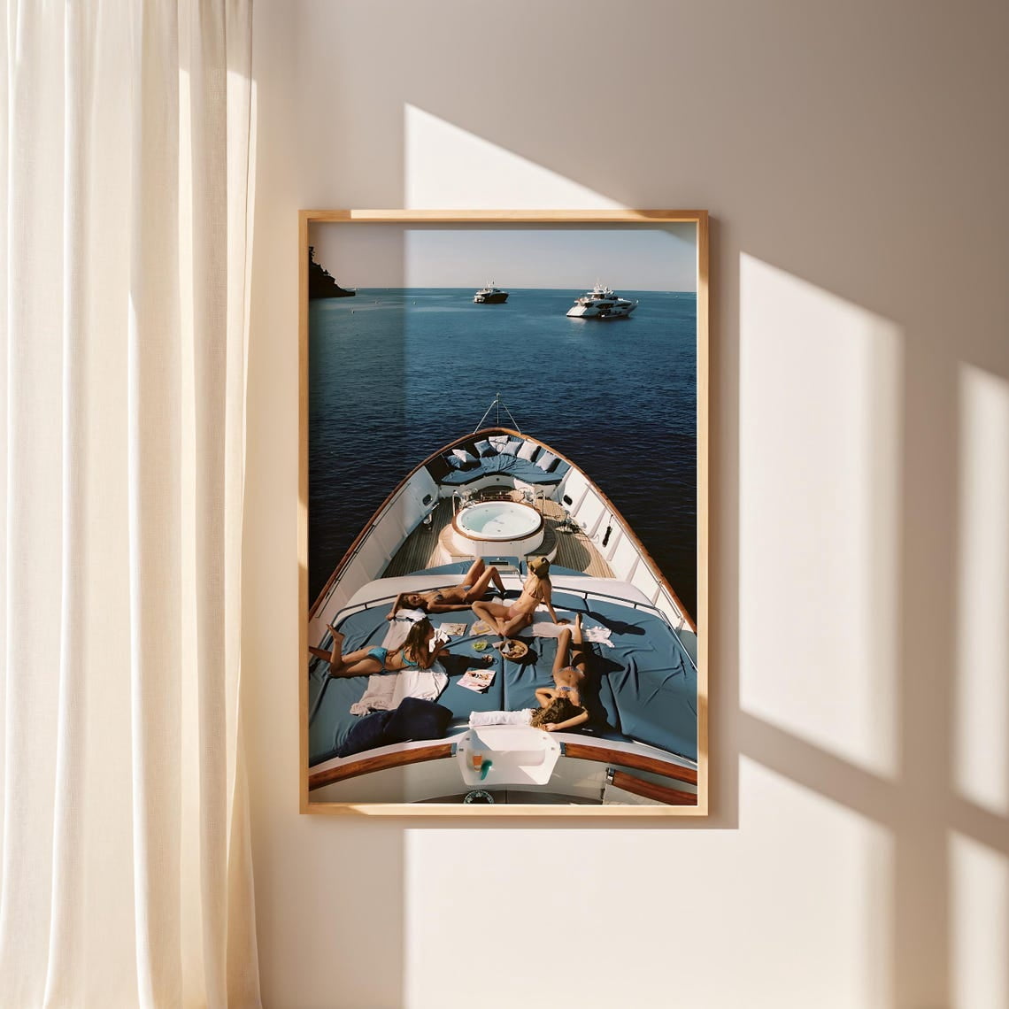 Luxury Yacht Wall Art Print, Summer Sailing, Old Money Aesthetic ...