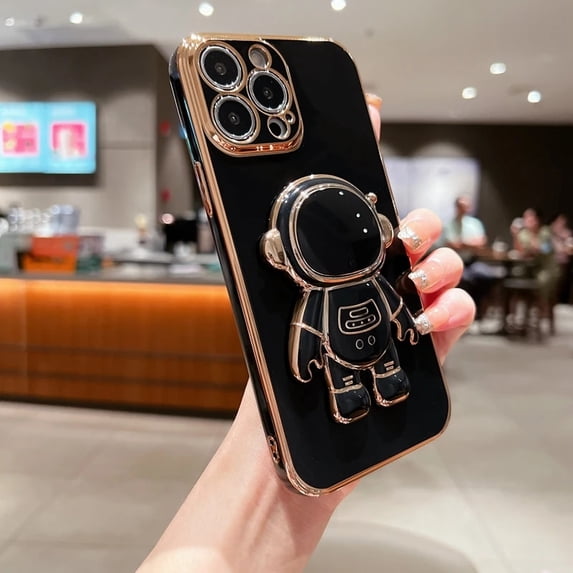 Phone Case Luxury Astronaut Electroplated Case For Iphone 11 12 13 14 15 Pro Max Kickstand Candy Cases Cover