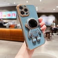 thumbnail image 1 of Phone Case Luxury Astronaut Electroplated Case For Iphone 11 12 13 14 15 Pro Max Kickstand Candy Cases Cover, 1 of 22
