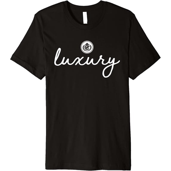 Luxury by Coastalane T-Shirt, Unisex T-Shirt for Men and Woman (Medium, Black)
