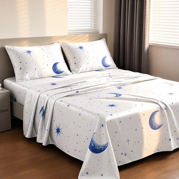 Luxury cool satin 3/4 fitted sheet set. High-count silky fabric, breathable & moisture-wicking. Reinforced full stitching, tear-resistant & wash durable. Ideal for home and hotels.(White,Twin)