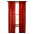thumbnail image 1 of Luxury elegant 2 piece MR2 red curtain semi sheer voile rod pocket solid color can see thu window treatment drape size 54" wide X 63" length each panel, 1 of 3