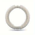 thumbnail image 1 of Luxury plush diamond-encrusted car steering wheel cover, environmentally friendly, warm, suitable for most car models, with a diameter of 38 cm /15 inches, 1 of 21
