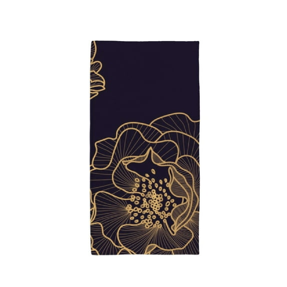 Luxury rose golden art deco Bath Towel Absorbent Soft Decoration Hand Tower Multiuses for Bathroom Hotel Gym Spa Beach 30 x 15 inch