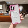 thumbnail image 1 of Luxury wireless charging MagSafe phone case for iPhone 15 14 13 12 11 pro Max Plus bumper shockproof transparent cover, 1 of 11
