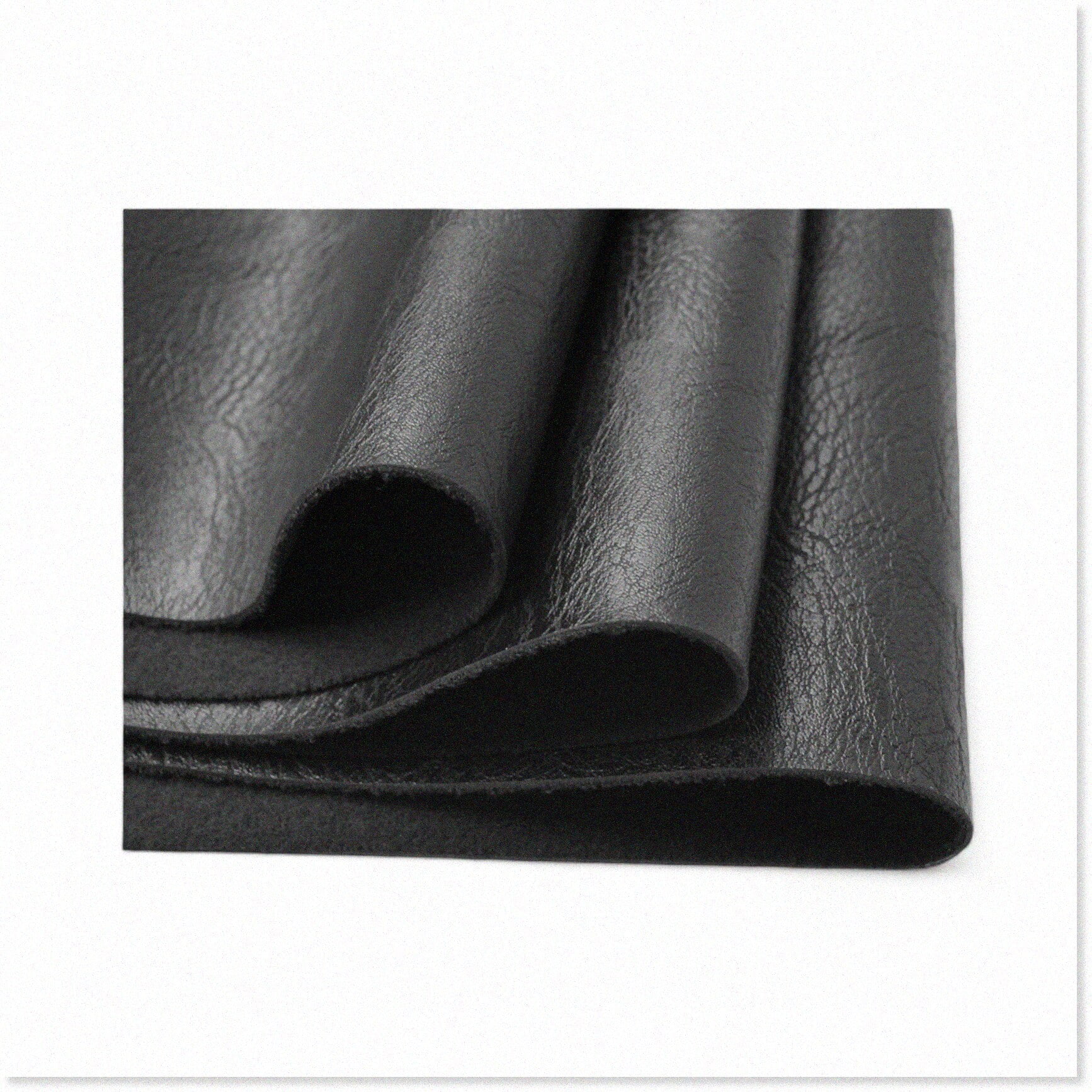 LuxurySoft Black Leather Fabric Premium 3 Yard Soft Grain PU