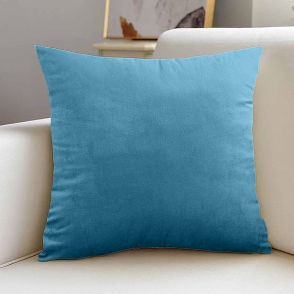 Luxurys Velvet Pillows Cushions Cover,Soft Squares,Simples and Elegant,Tentacles Soft and Delicate,Create a Peaceful and Soothing,Suitable for Sofa,Bedroom,Couch(Blue)