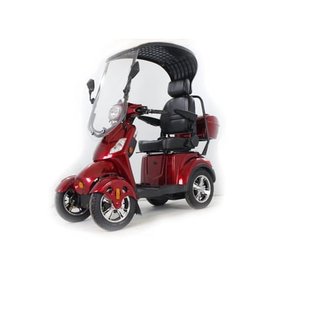 Luxuryton X-1000 4 Wheels Electric Mobility Scooter With Optional Roof And Reverse Camera