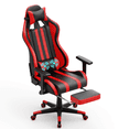 thumbnail image 1 of Luxvie Gaming Chair with Footrest High Back Computer Office Gamer Chair with Massage and Headrest Lumbar Support Swivel Ergonomic Game Chair for Adults Kids, Red, 1 of 8