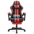 thumbnail image 1 of Huracan Gaming Chair with Footrest High Back Office Gamer Chair with Headrest&Massage Lumbar Support Swivel Seat Ergonomic Computer Chair for Adults, Red, 1 of 8