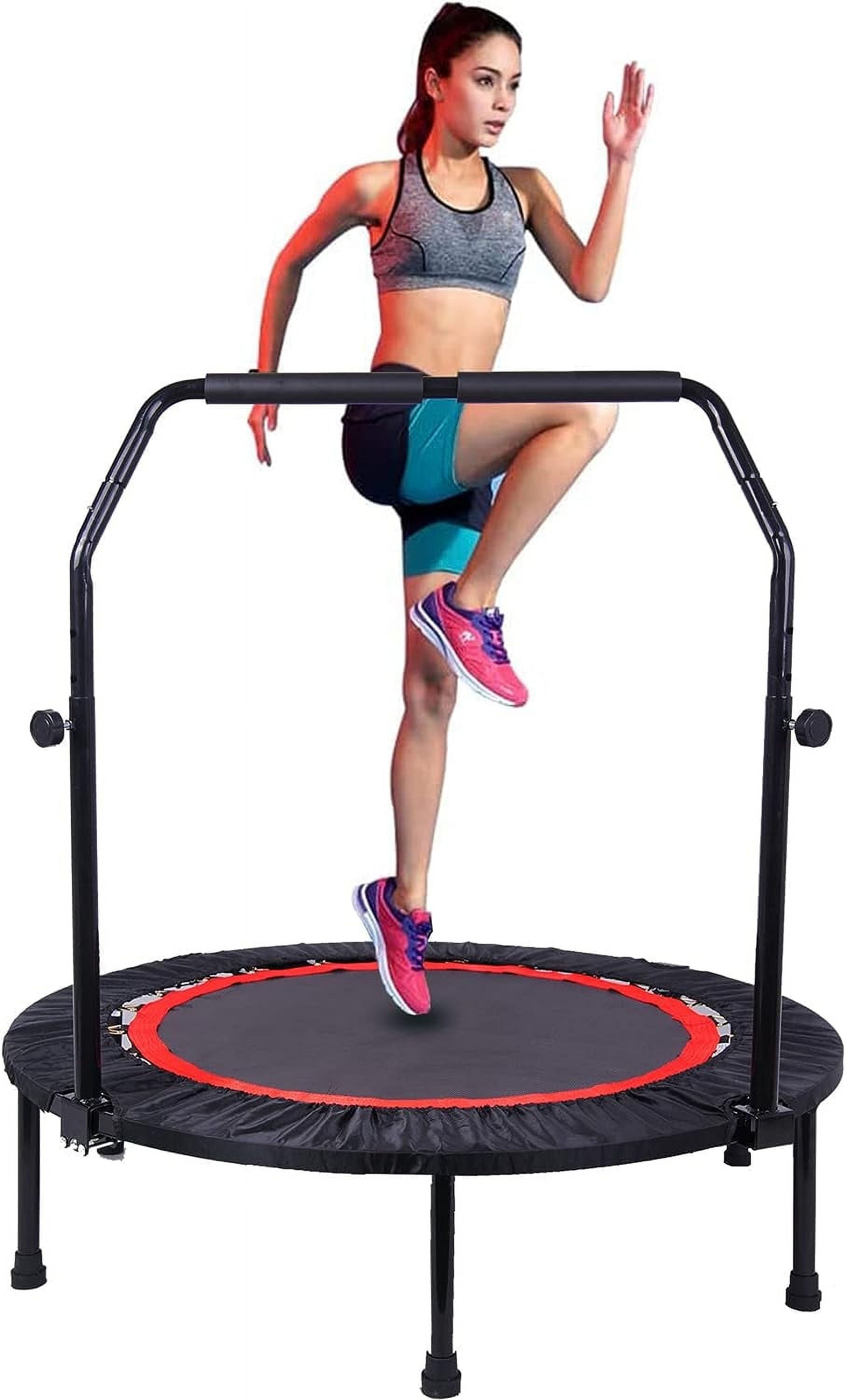 Luxvie Mini Exercise Trampoline, Black, 40.00" x 40.00" x 45.28"