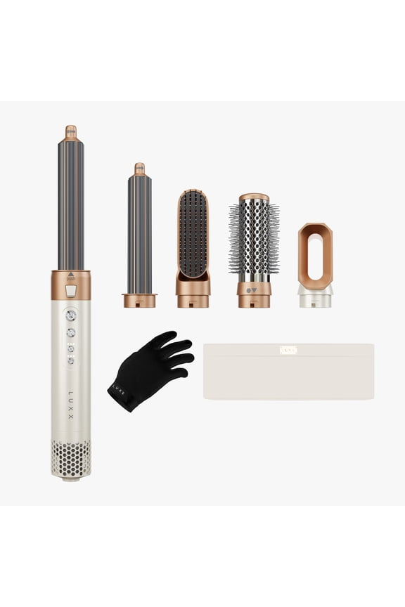 Luxx Air Pro 2 Hair Styling Kit, 5 in 1 Hair Dryer & Volumizing Hot Air Brush for Curling, Straightening, Waving, and Drying, Hair Curler & Styler