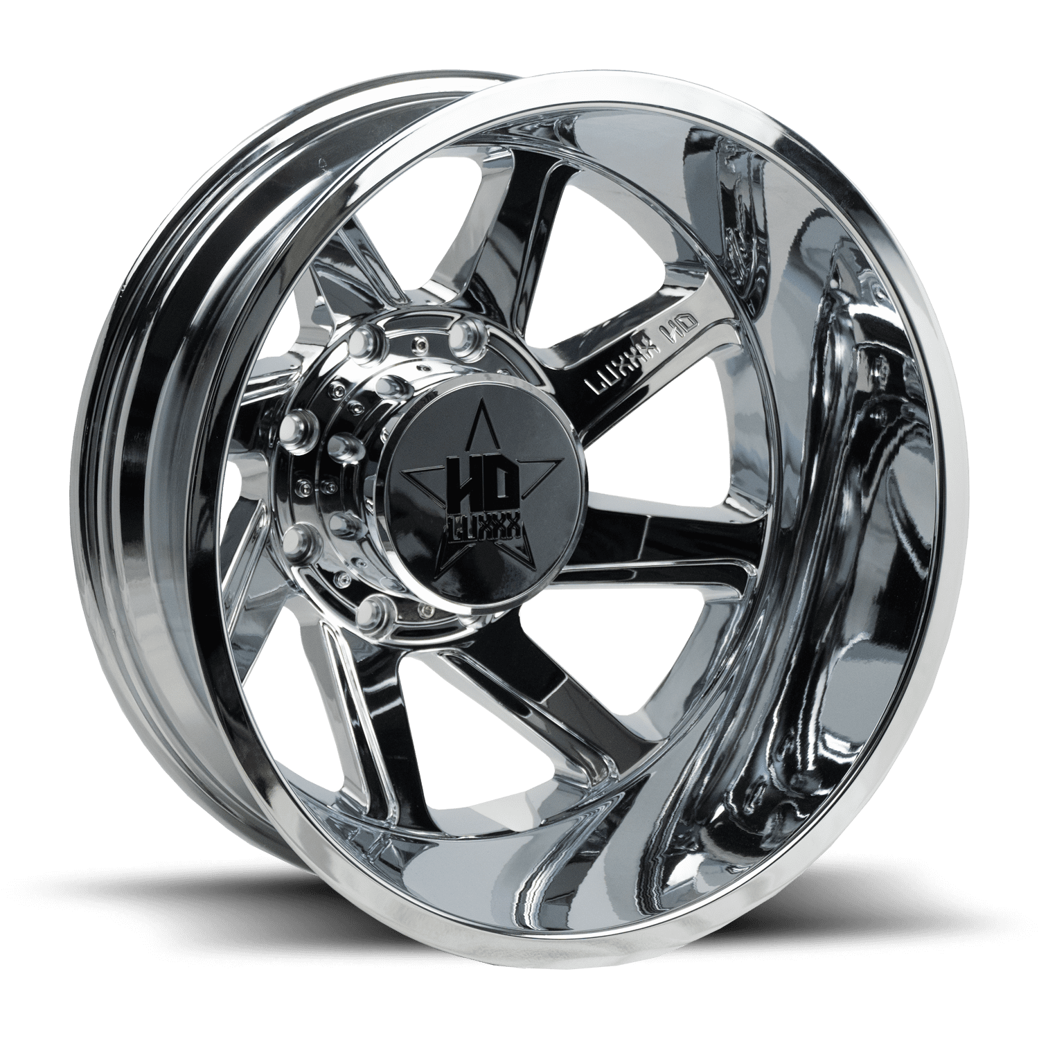 Luxxx HD14 Front Dually Wheel, 20"x8.25", 8x210mm, +115 Offset, 154.2mm Hub, Chrome Finish