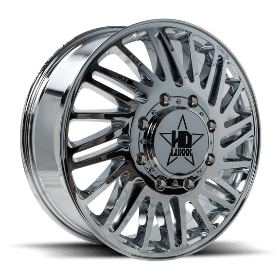 Luxxx HD19 Rear Outer Dually Wheel, 20"x8.25", 8x165mm, -192 offset, 121.3mm Hub, Chrome Finish
