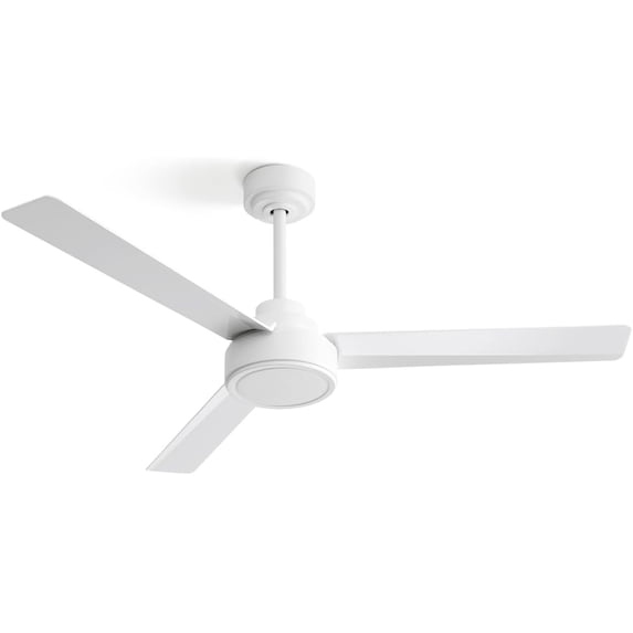 LuxyHoom 52 Inch Ceiling Fans, Traditional Indoor Outdoor Ceiling Fan with No Light, 6-Speed Remote Control, Reversible DC Motor, ETL (white)